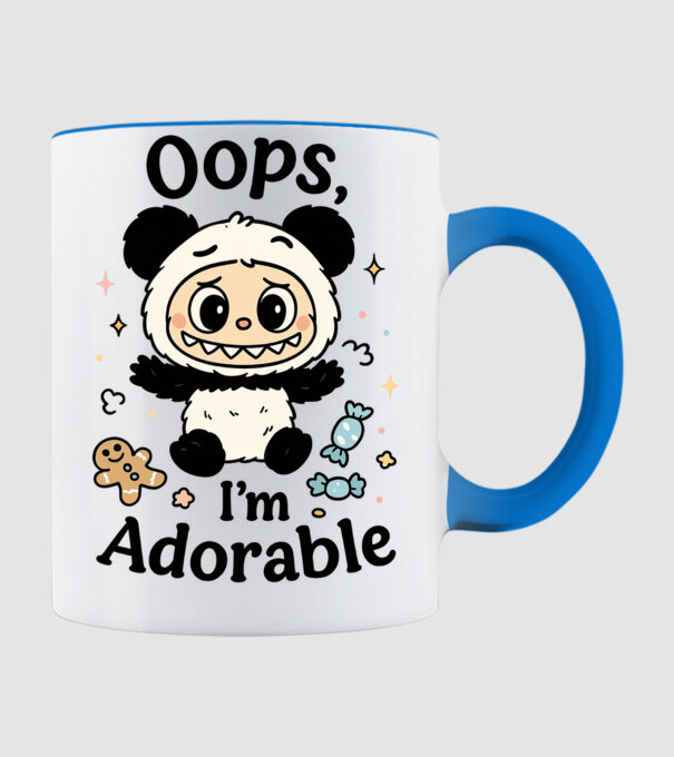 Oops, I'm adorable model albastru deschis pe tricou