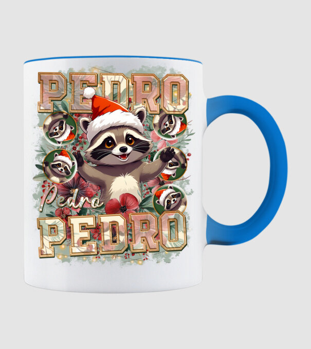 Pedro pedro flower xmas model albastru deschis pe tricou