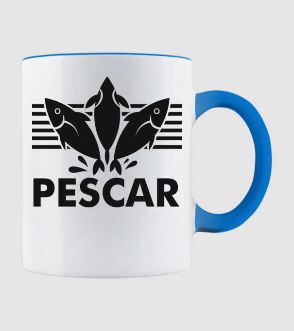 Pescar original model albastru deschis pe tricou