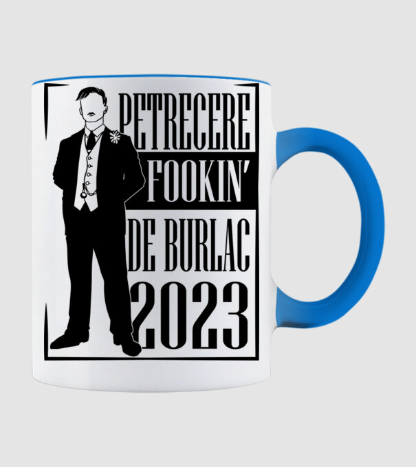 Petrecere Fookin de burlac model albastru deschis pe tricou