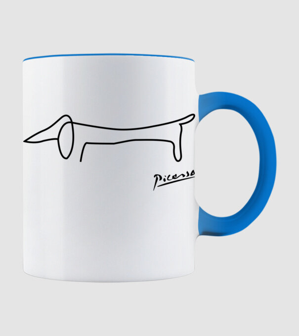 Picasso model albastru deschis pe tricou