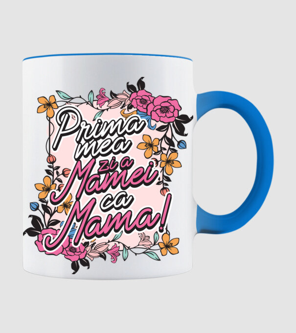 Prima mea zi a mamei ca mamă model albastru deschis pe tricou