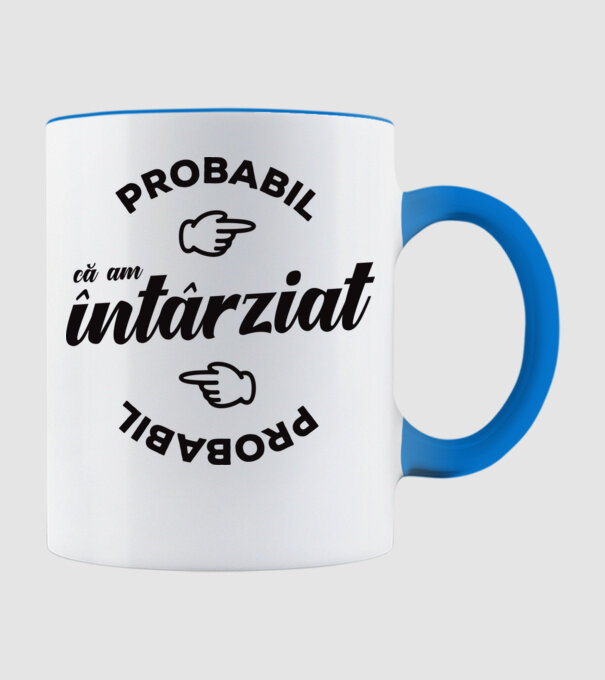 Probabil că am întârziat model albastru deschis pe tricou