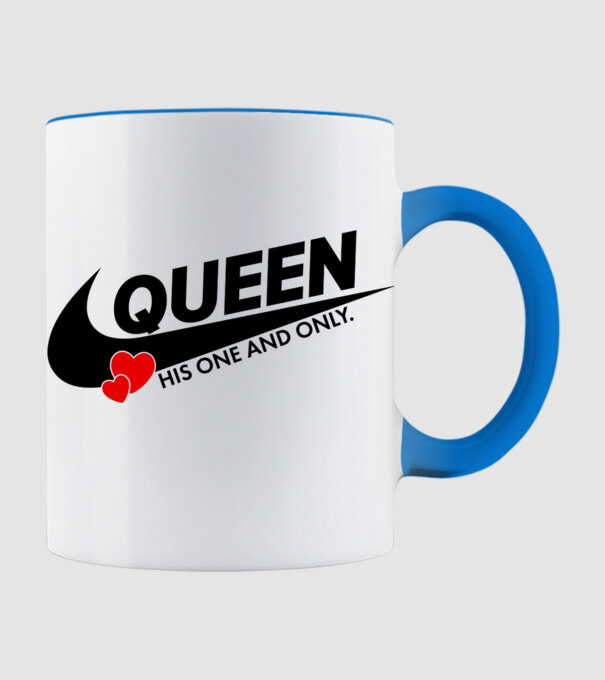 Queen model albastru deschis pe tricou