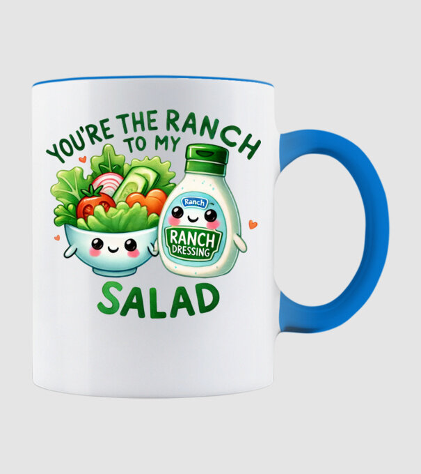 Ranch to my Salad model albastru deschis pe tricou