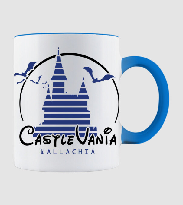 România CastleVania model albastru deschis pe tricou