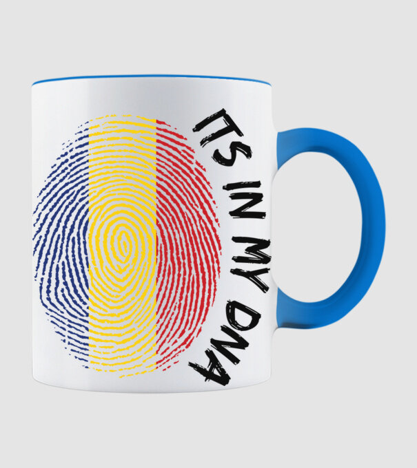 România fingerprint model albastru deschis pe tricou