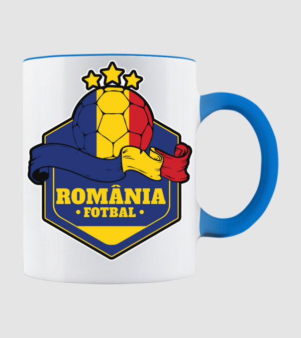 România Fotbal model albastru deschis pe tricou