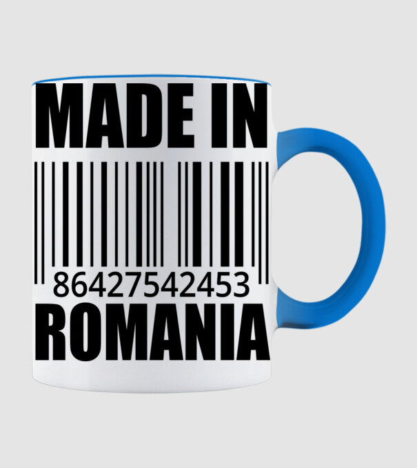 România made in model albastru deschis pe tricou