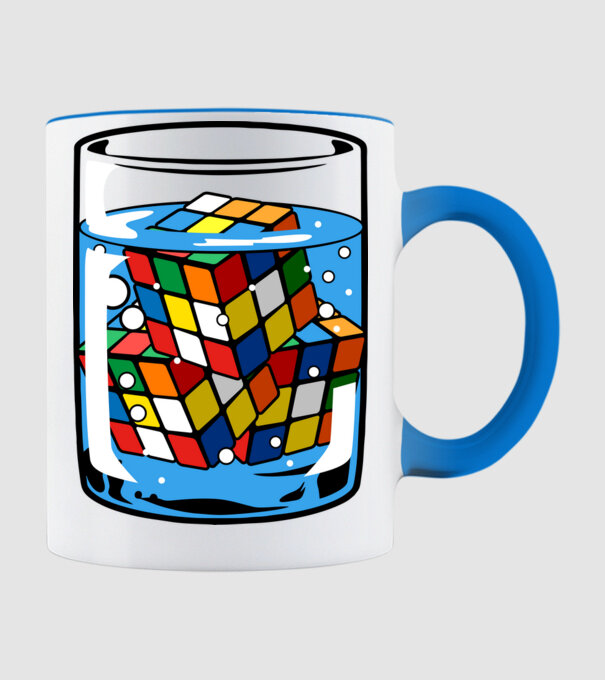 Rubik Ice model albastru deschis pe tricou