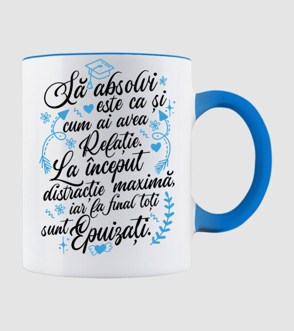 Să absolvi este ca și cum ai avea relație model albastru deschis pe tricou