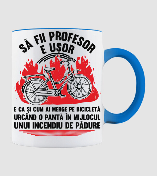 Să fii profesor e ușor model albastru deschis pe tricou