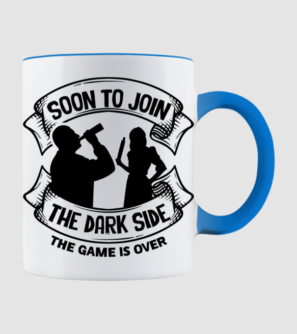 Soon join the dark side model albastru deschis pe tricou