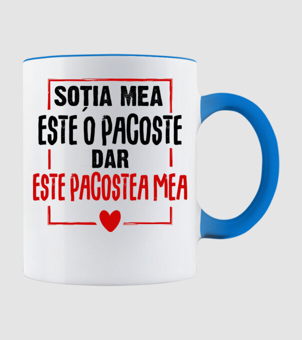 soția mea este o pacoste model albastru deschis pe tricou