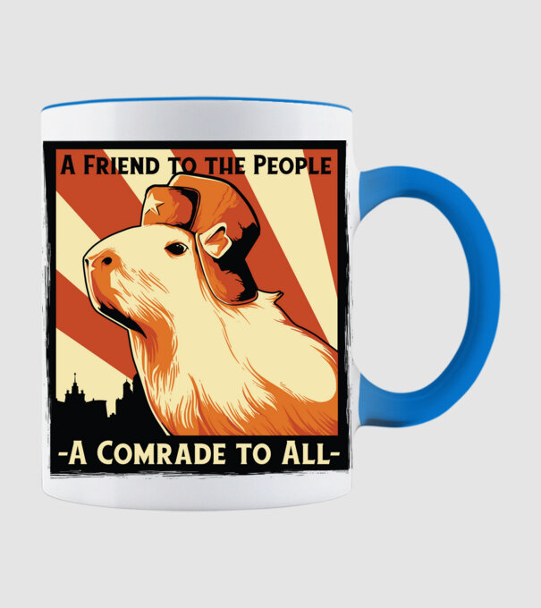 Soviet Capybara model albastru deschis pe tricou