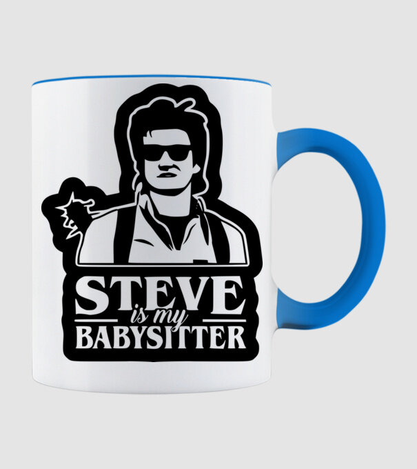 steve is my babysitter model albastru deschis pe tricou