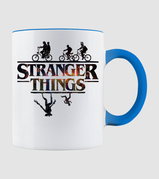 stranger things quote poster model albastru deschis pe tricou