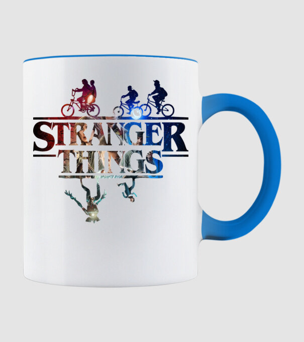 stranger things quote poster2 model albastru deschis pe tricou