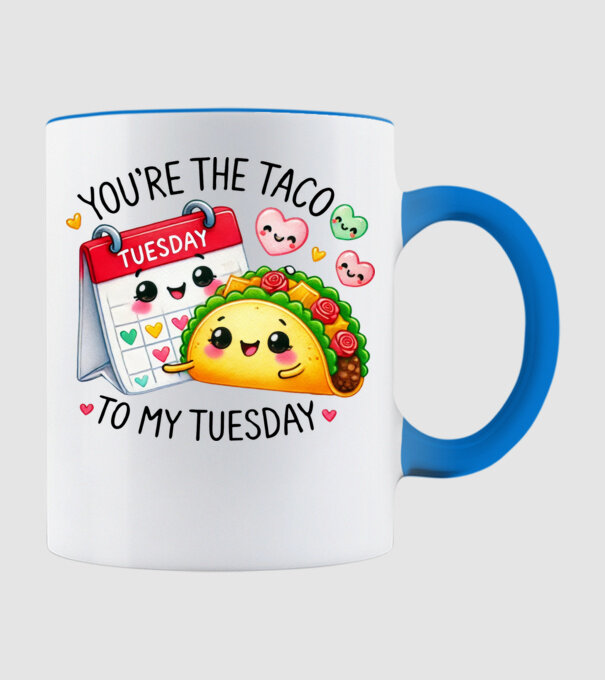 Taco to my Tuesday model albastru deschis pe tricou