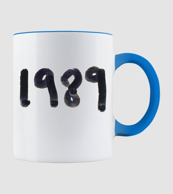 Taylor Swift 1989 text model albastru deschis pe tricou