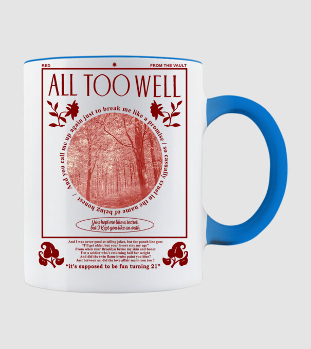 Taylor Swift All too well model albastru deschis pe tricou