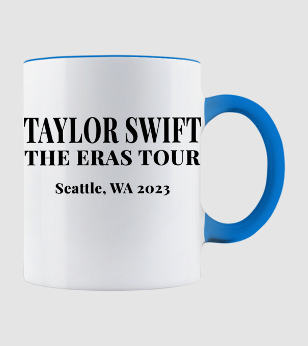 Taylor Swift Eras tour text2 model albastru deschis pe tricou