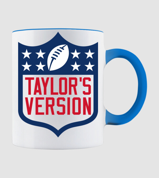 Taylor Swift football logo model albastru deschis pe tricou