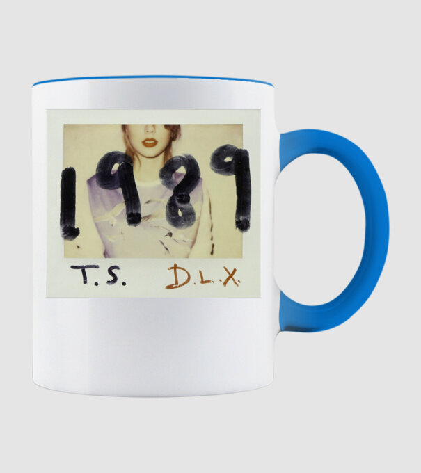 Taylor Swift polaroid model albastru deschis pe tricou