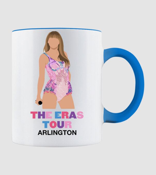 Taylor Swift The Eras Tour Arlington 4 model albastru deschis pe tricou