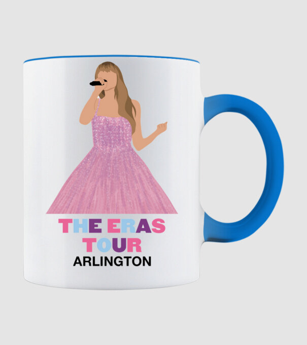 Taylor Swift The Eras Tour Arlington model albastru deschis pe tricou