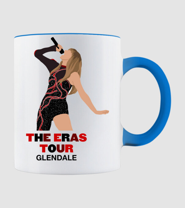 Taylor Swift The Eras Tour Glendale model albastru deschis pe tricou