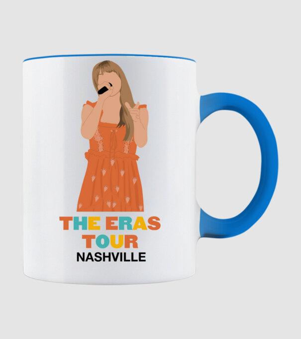 Taylor Swift The Eras Tour Nashville 3 model albastru deschis pe tricou