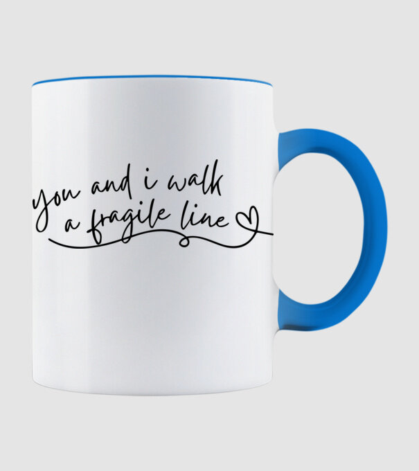 Taylor Swift you and i walk a fragile line model albastru deschis pe tricou