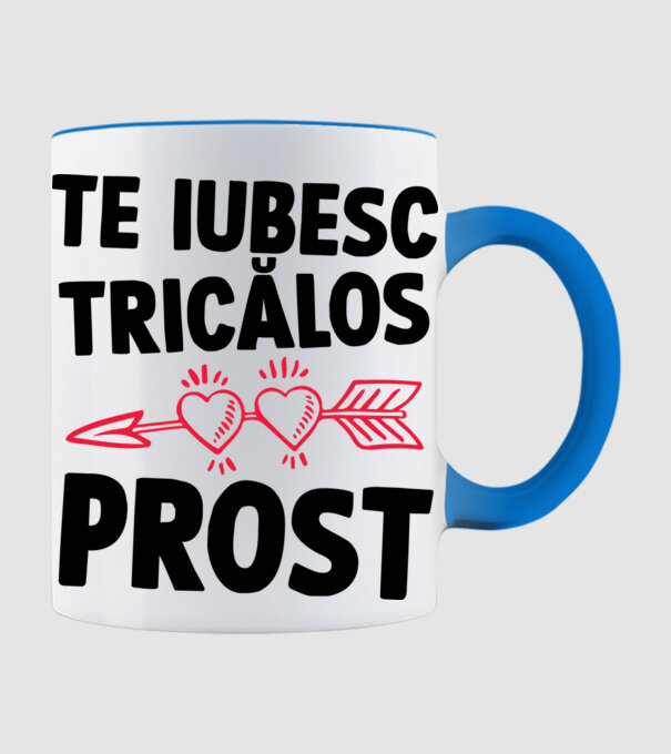 Te iubesc, ticălos prost model albastru deschis pe tricou