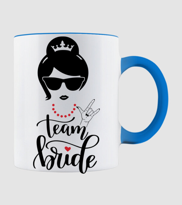Team Cool Bride model albastru deschis pe tricou
