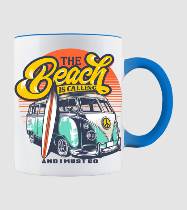 The Beach is Calling model albastru deschis pe tricou