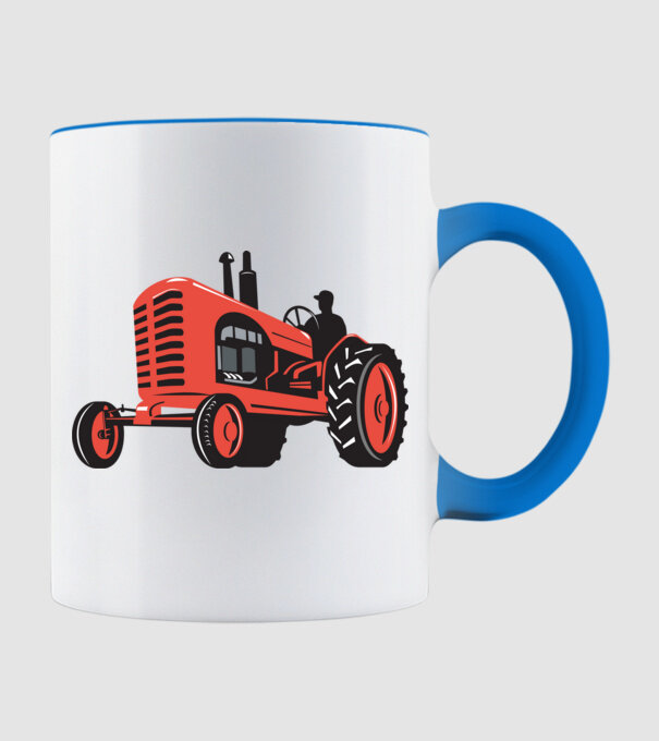 TRACTOR model albastru deschis pe tricou