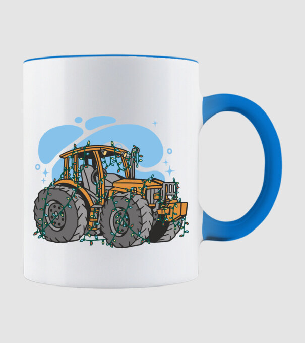 TRACTOR model albastru deschis pe tricou