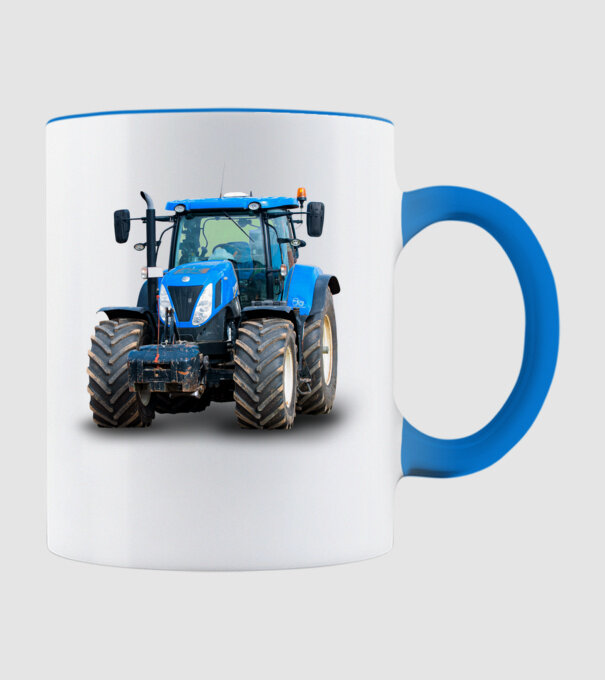 TRACTOR model albastru deschis pe tricou