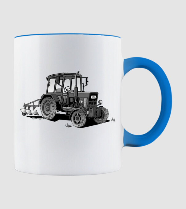 TRACTOR model albastru deschis pe tricou