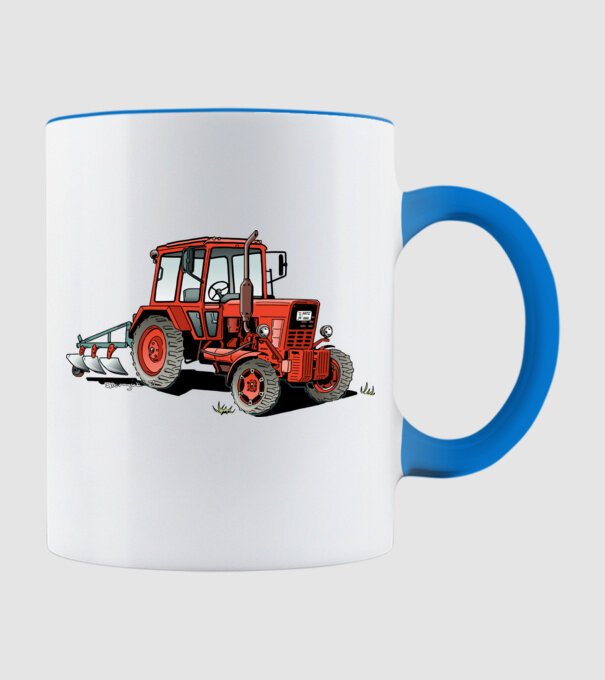 TRACTOR model albastru deschis pe tricou