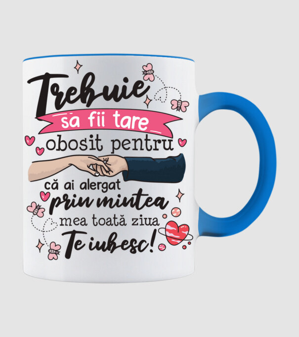 Trebuie sa fii tare obosită pentru model albastru deschis pe tricou