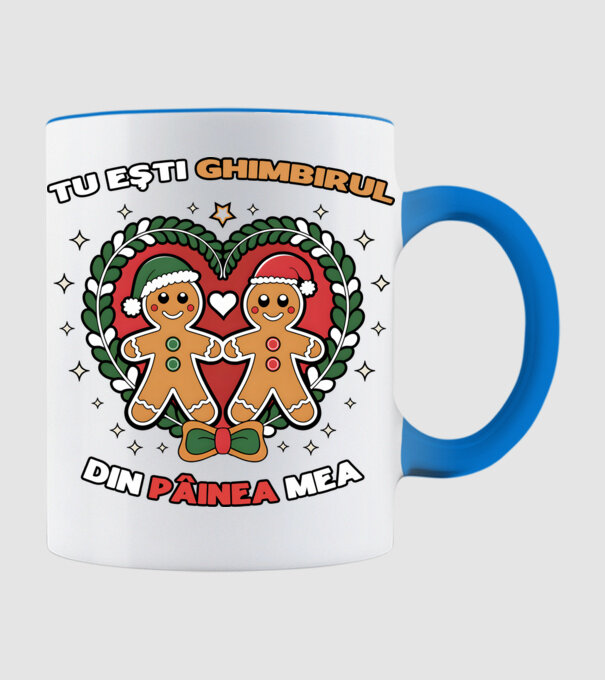 Tu ești ghimbirul din păinea mea model albastru deschis pe tricou