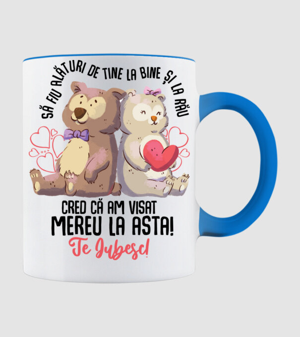 Valentine_Să fiu alături de tine la bine și la rău, cred că am visat mereu la asta model albastru deschis pe tricou