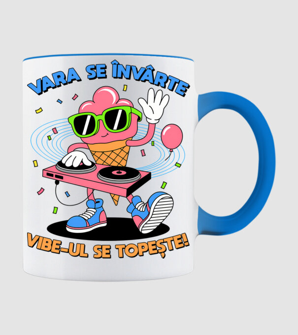 Vara se învârte model albastru deschis pe tricou