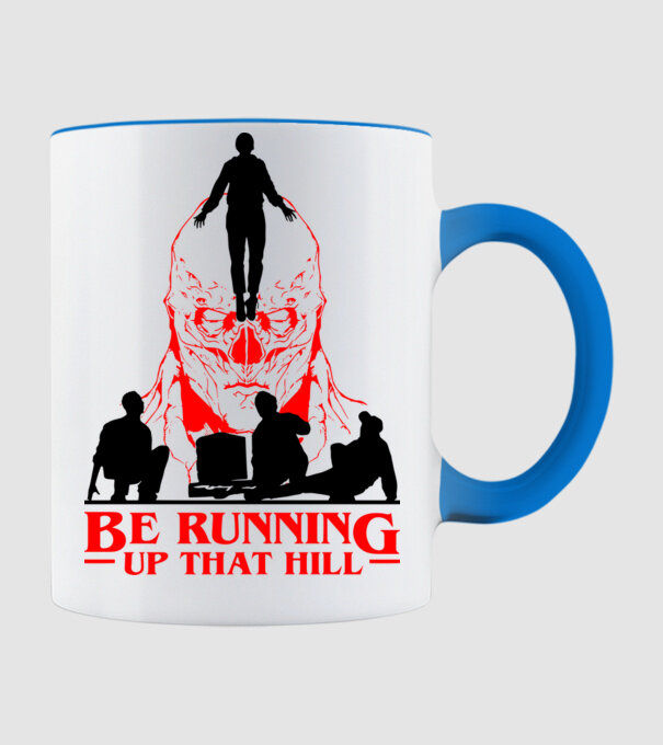vecna running up that hill model albastru deschis pe tricou