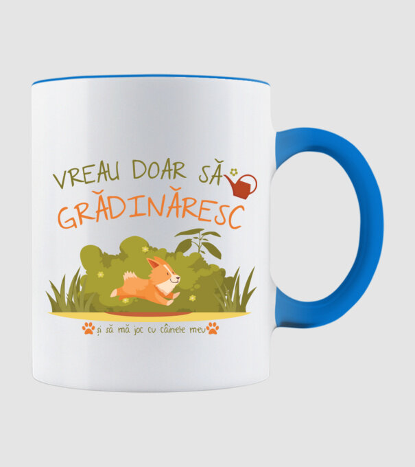 vreau doar să grădinăresc model albastru deschis pe tricou