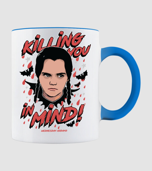 WEDNESDAY Killing You in my mind model albastru deschis pe tricou