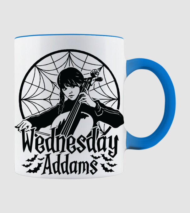 Wednesday Window model albastru deschis pe tricou
