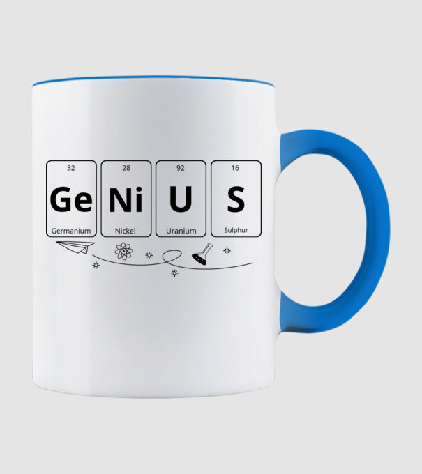 Genius periodic model albastru deschis pe tricou